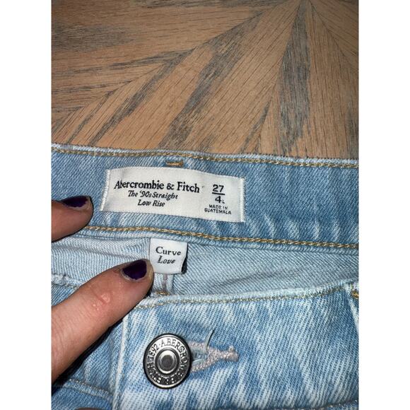 Abercrombie and Fitch 90’s straight low rise curve love size 4 long - Picture 7 of 12